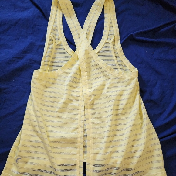 ZYIA Yellow Backless Tank Top with Racerback Design - Picture 2 of 3